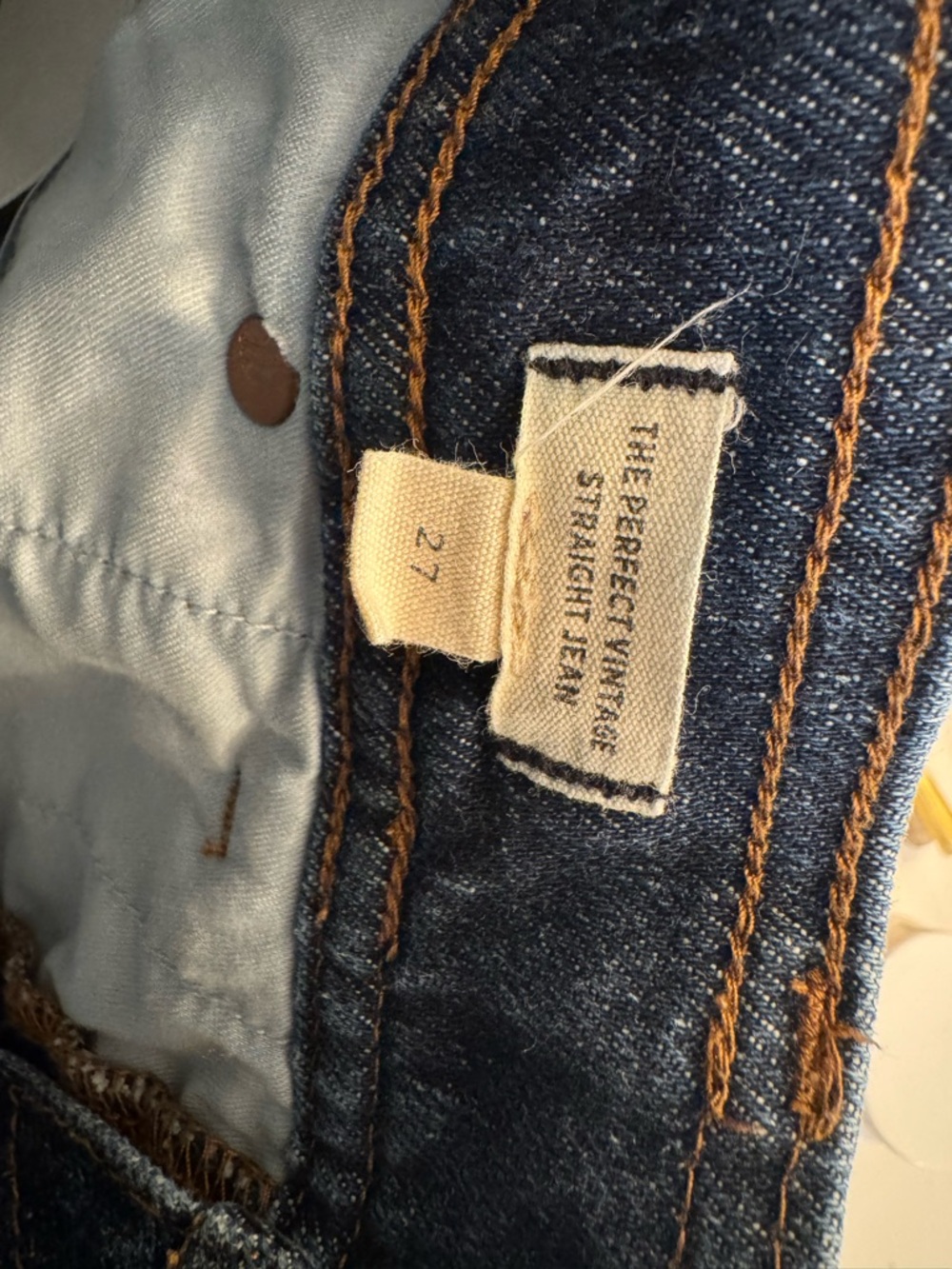 Madewell The Perfect Vintage Straight Leg Women’s Jeans - Dark Blue - Picture 10 of 12